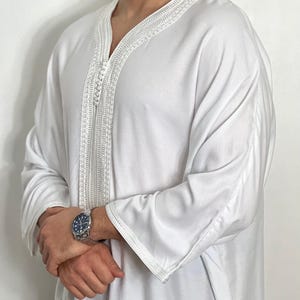 Moroccan Men’s Thobe Cotton blend Islamic kandora