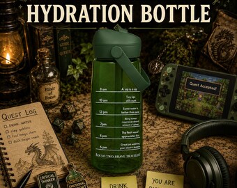 ADHD Water Bottle | Drink Water Reminder | ADHD Reminder Bottle | Executive Dysfunction Tool | Neurodivergent Gift | Hydration Reminder