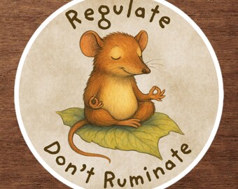 Regulate Sticker, Emotional Regulation Vinyl Decal, Therapy & Mental Health Gift, Emotional Intelligence, Coping Skills, Therapy Sticker