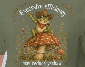 Frog Cowboy Shirt – Cottagecore Goblincore Humor Tee