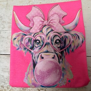 Colorful cow tshirt