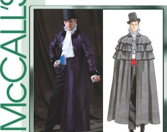 McCall's 4550 - Out of Print - Men's Victorian Coat & Cape SM/MED/LG, Phantom of the Opera, Vampire