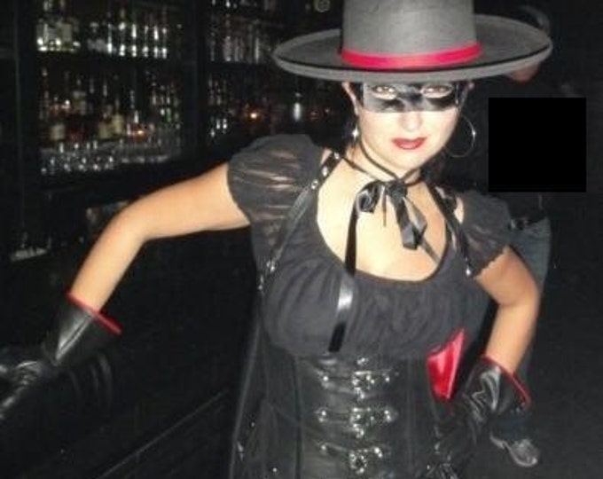 Lady Zorro Costume Leather Corset Buckles & Studs Faux Etsy