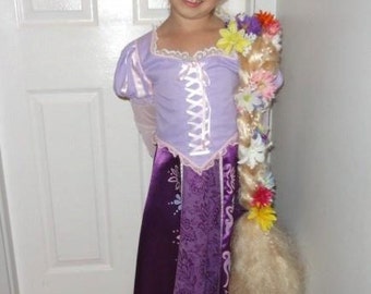 Girl's Rapunzel Costume (Tangled) Size 7-8 - Dress Only plus BONUS