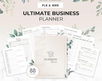 Ultimativer Geschäftsplaner MRR PLR Digitaler Planer, Small Business Planner, Business Plan Vorlage, Canva Vorlagen, Master Reseller Rechte,