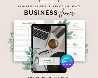 Ultimativer Geschäftsplaner MRR PLR Digitaler Planer, Small Business Planner, Business Plan Vorlage, Canva Vorlagen, Master Reseller Rechte,
