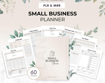 Small Business Planner, MRR PLR Produkt, Small Business Planner, Business Plan Canva Template, Master Wiederverkaufsrechte, wiederverkaufbarer Planer