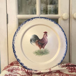 Decorative Rooster plate 14 1/2”, Farmhouse Kitchen