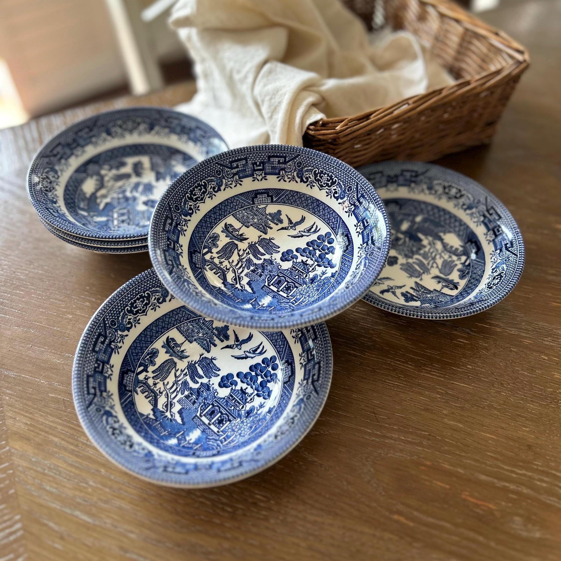 Blue Willow Salad Bowls - Etsy