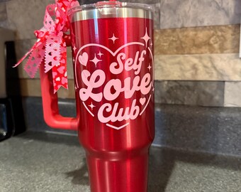 Self Love Club Becher - 40 Unzen Thermobecher, Valentinstag Geschenk