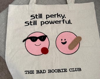 Bad Boobie Club Tragetasche: Brustkrebs Überlebende Humor Geschenk