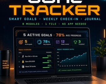 SMART Goal Tracker | Weekly Progress Journal (Digital Download)