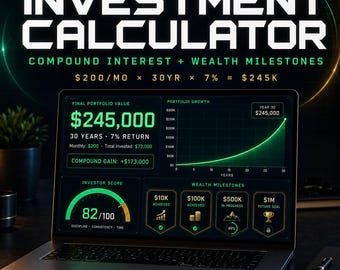 Investment Starter Quest | Compound Interest Calculator & FIRE Planner | Beginner Investing Tool