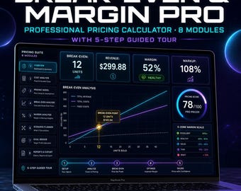 Break-Even & Margin Pro Calculator | Pricing Tool for Online Sellers | Profit Margin Analyzer