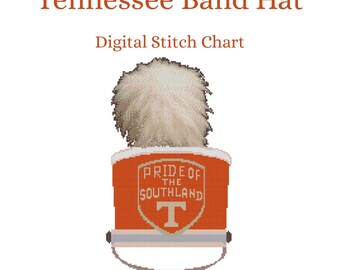 Tennessee Band Hat Cross-Stitch Digital Download