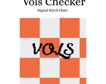 Vols Checker Cross-Stitch Digital Download