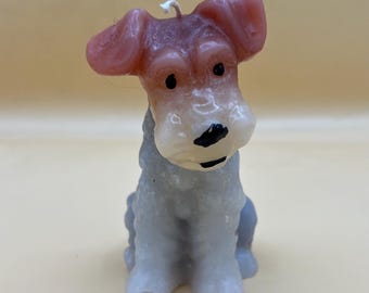 Wire Fox Terrier Puppy Dog Candle