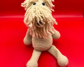 Terrier de trigo de pelo suave, perro de peluche amigurumi vintage tejido a mano