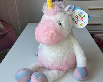 Unicorn White Rainbow Plush Giggle Scope Stuffed Animal NEW WITH TAGS