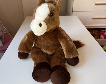 Horse Brown White Blaze Build-a-Bear Stuffed Pony Plush ESSA