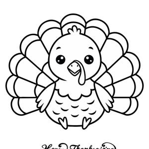 感謝祭の七面鳥の塗り絵