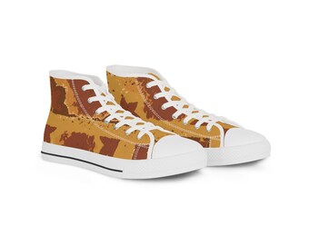 Zapatillas altas rústicas abstractas para hombre