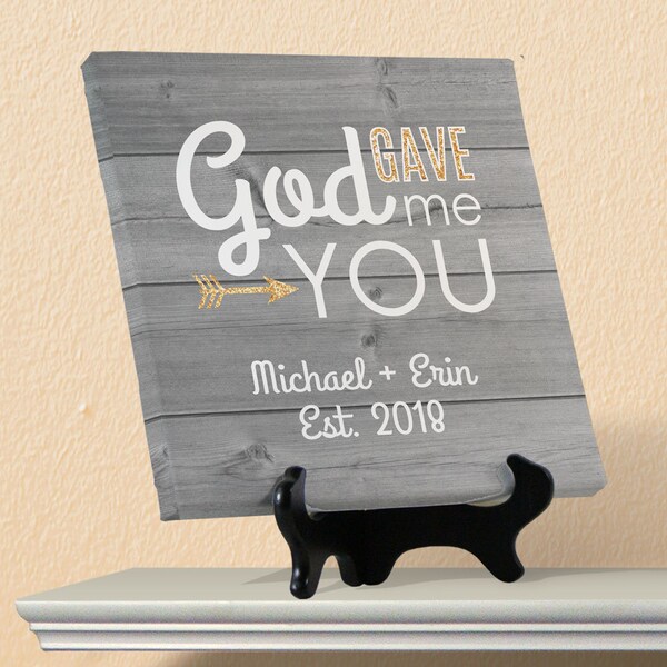 thumbnail image 2 of God Gave Me You Ornament, Personalized Couple Christmas 2 of 13