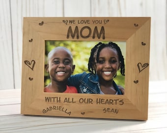 All Our Hearts Personalized Wood Picture Frame, wooden picture frame, grandma gift, photo frame, nana gift, grandma picture frame -gfy96321