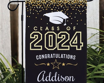 Class of Personalized Garden Flag, Personalized Graduation Garden Flag, grad party decor, class of 2024, congrats grad, high school, college