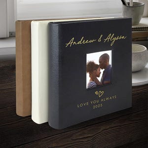 Personalized Photo Album With Hearts, Picture Album For Couples, Engagement Album, Wedding Photo Album, Valentine&#39;s Day Gift For Her