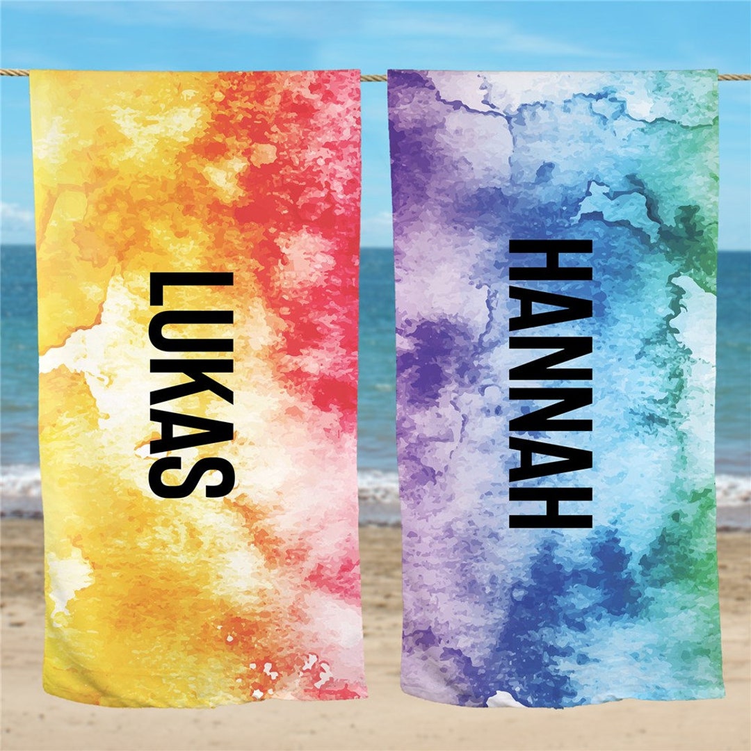Hoomall Personalized Beach Towel - 23"x47" Microfiber Quick-Dry With Custom Name 4 thumbnail image