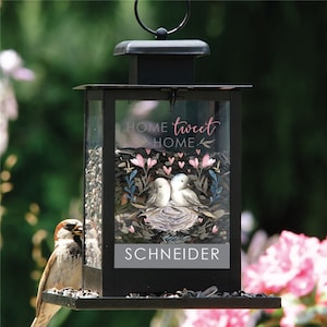 Home Tweet Home Personalized Bird Feeder, Backyard Decor, Unique Bird Feeder, Custom Outdoor Decor, Hanging Bird Feeder, Gifts For Her