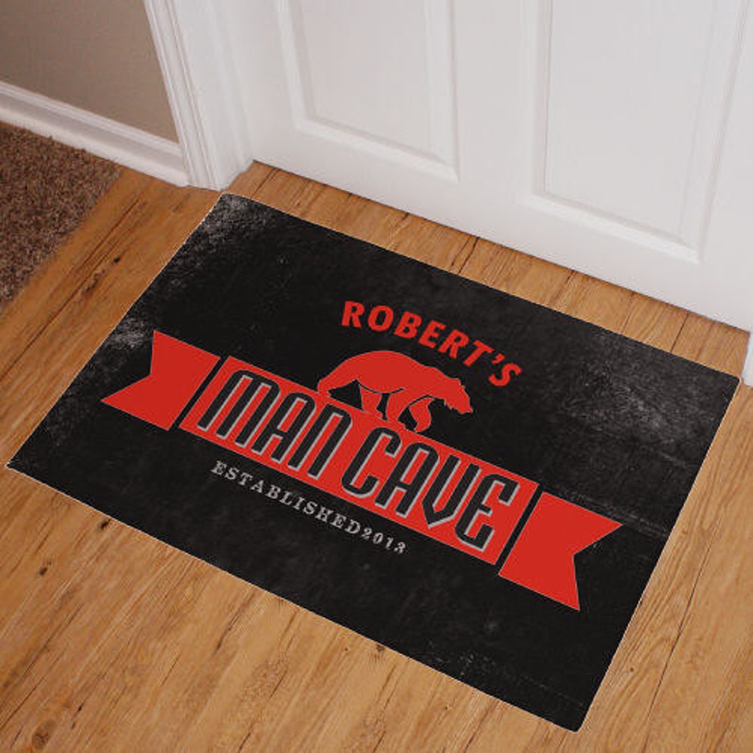 Personalized Man Cave Doormat Personalized Doormat Etsy