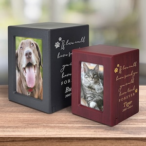 Urn For Dog, Pet Photo Urn, Urn For Dog Ashes, Pet Urn, Dog Memorial Keepsake, Loss Of Pet, Memorial Gift, Cat Memorial, Cat Urn