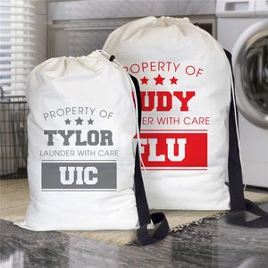 Laundry Bag, Personalized Laundry Bag, Dorm Room Gifts, College Student, Drawstring Laundry Bag, College Gift, High School Graduation Gift