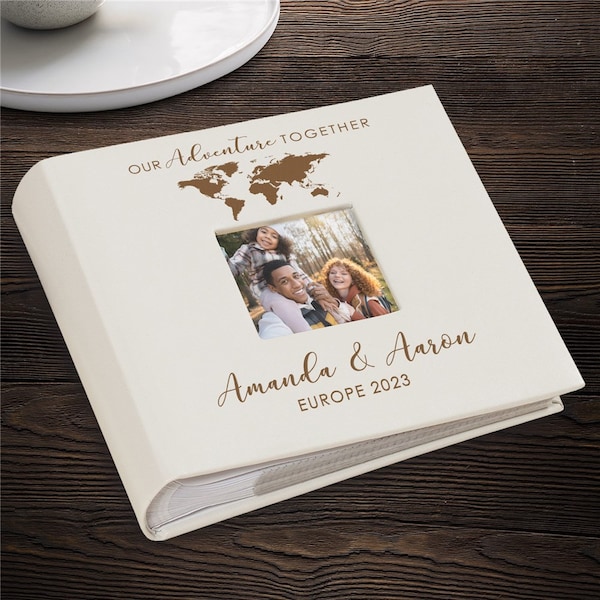 Engraved Adventure Together Photo Album, Family Photo Album, Holds 200 4x6 Photos, Custom Photo Album, Wedding Photo Book, Couple Scrapbook