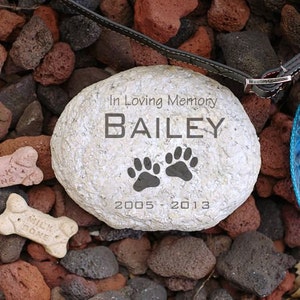 Personalized Pet Memorial Garden Stone, dog memorial, dog headstone, dog loss gift, dog grave marker, in loving memory, burial marker image 1