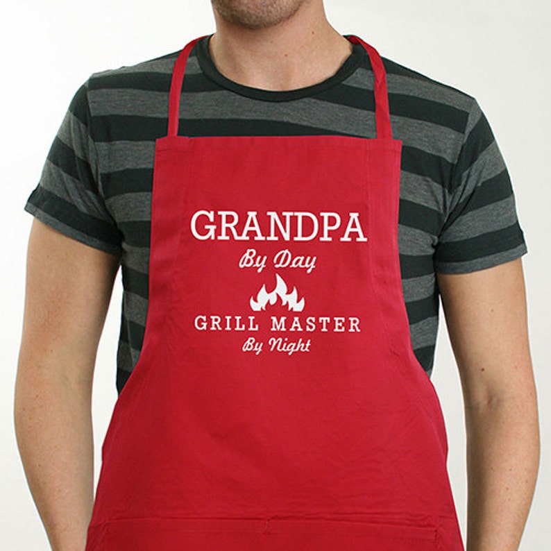Colorful Personalized Grill Master Apron for Dad Grandpa Etsy