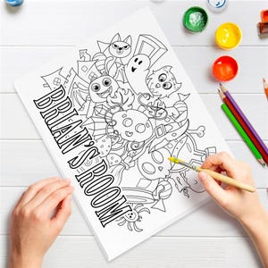 Halloween Painting Activity For Kids, DIY Halloween Artwork 11x14 Canvas, Coloring For Kids, Painting, Personalized Halloween Painting
