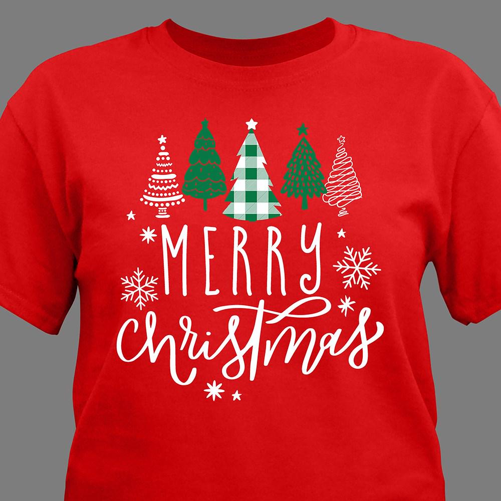 Merry Christmas Shirt, Red Holiday Shirt for Women, Womens