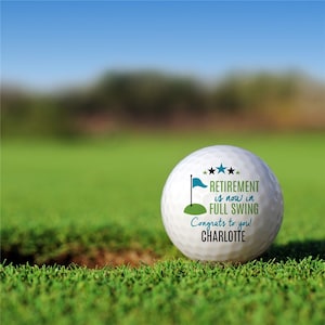 Congrats Retirement Personalized Golf Ball Set, Personalized Golf Ball, Personalized Golf Gift, Golfer Gift, Custom -gfyGolfballs-12894-S6