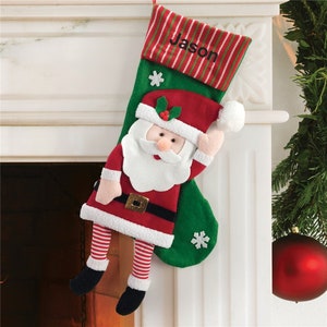 Personalized Santa Christmas Stocking, personalized stocking for kids, custom stocking with name, christmas stocking, christmas decorations