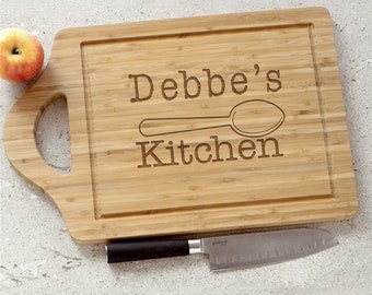 Engraved Kitchen Bamboo Cutting Board, cheese board, personalized, carving board, wooden, kitchen, gift, housewarming gift, engraved gift