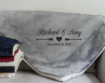 Wedding Gift Movie Watching blanket personalized Personalized Wedding Blanket Monogrammed Blanket Monogrammed gift Anniversary Blanket