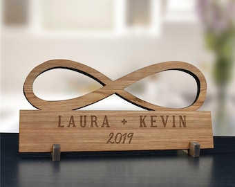 Engraved Infinity Wood Plaque, keepsake, couples keepsake, infinity symbol, love, gift, girlfriend, forever, wooden, home decor -gfyW111381