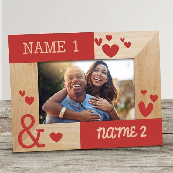 Couples Hearts Personalized Wood Frame, couples gift, love, valentine's day  gift, wedding gift, anniversary gift, gifts for her, for him