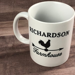 Farmhouse Personalized Coffee Mug, personalized coffee mug, printed coffee mug, ceramic coffee mug, custom coffee mug, farmhouse -gfy2133060