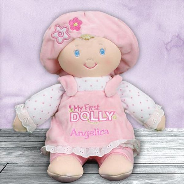 Personalized My First Dolly, gift for kids, baby girl doll, plush doll, plush doll, toy, baby toys, plush toy, custom doll, baby gift