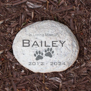 Personalized Pet Memorial Garden Stone, dog memorial, dog headstone, dog loss gift, dog grave marker, in loving memory, burial marker image 2