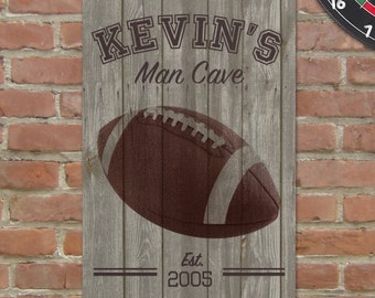 Personalized Football Man Cave Sign, printed sign, beer, Father's Day, gifts for dad, football lover, man cave, father's day gift -gfy696754